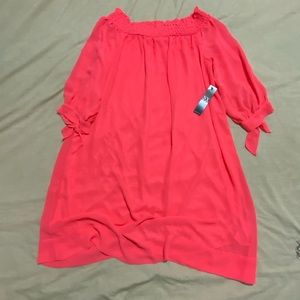 Off the shoulder 3 quarter length dress